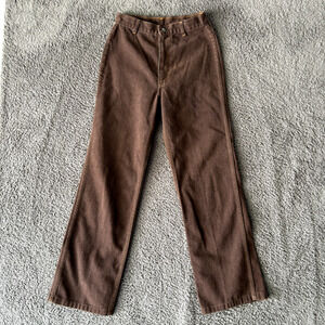 Vintage 70's Levi’s Plowboy Farmers Mechanics Miners Pants Size 25x28 Brown